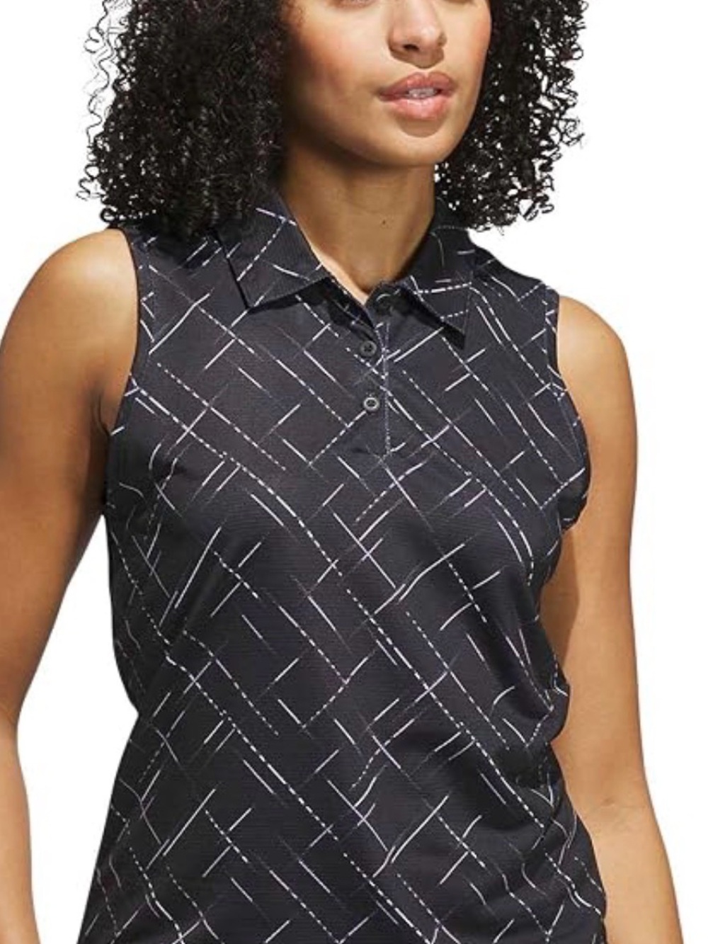 adidas Women's Ultimate365 Printed Sleeveless Polo Shirt